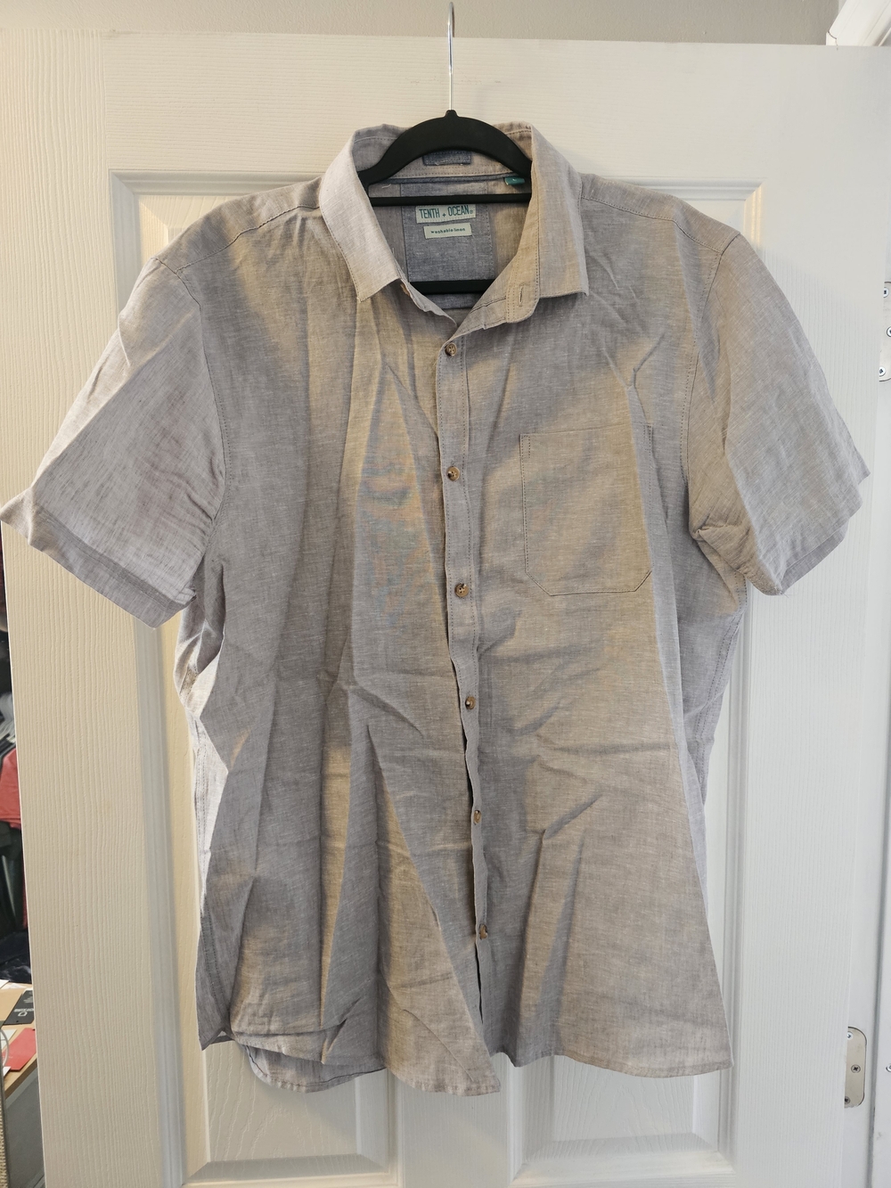 Short-Sleeve Button-Down Dress Shirt